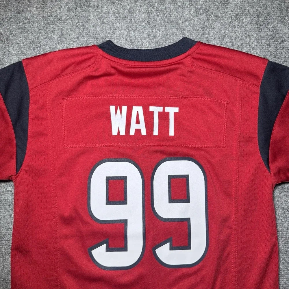Nike Boys Houston Texans J.J. Watt 99 On Field Jersey Red Medium 10/12 NFL